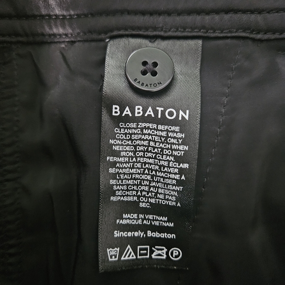 Babaton Black Command Cropped Vegan Leather Pant Size 8 - Picture 9 of 10